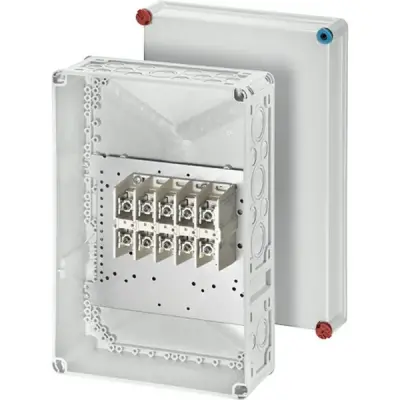 Hensel - Cable junction box K 7052 300x450x170mm with 5-pole terminal 10-95 mm², with lid, grey IP65 - 1