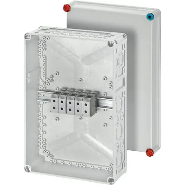 Hensel - Cable junction box K 7055 300x450x170mm with 5-pole terminal 16-50 mm², with lid, grey IP65 - 1