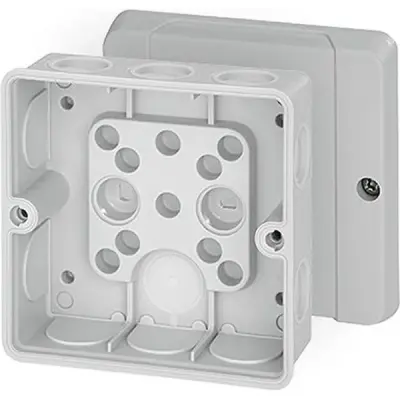 Hensel - Junction box DE 9340 Z 98x98x55 mm IP55 halogen free without terminals - 1