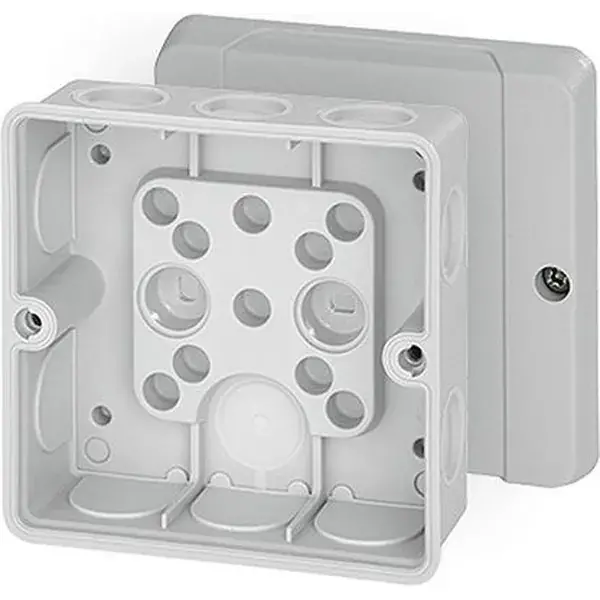 Hensel - Junction box DE 9340 Z 98x98x55 mm IP55 halogen free without terminals - 1
