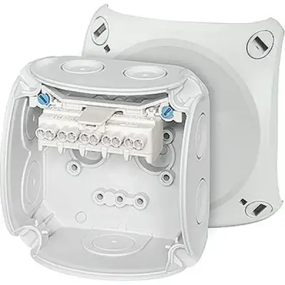 Hensel - Junction box DK 0202 GZ 93x93x62mm IP66 HF halogen free with 5x2,5mm² terminal - 1