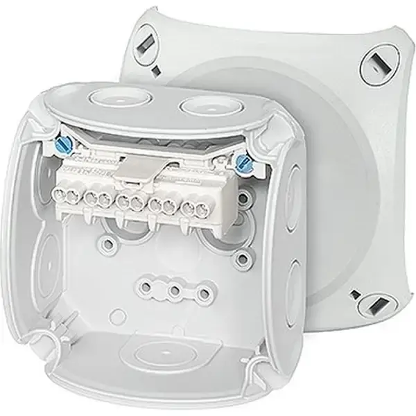 Hensel - Junction box DK 0202 GZ 93x93x62mm IP66 HF halogen free with 5x2,5mm² terminal - 1