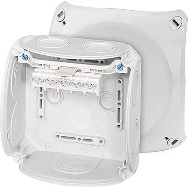Hensel - Junction box DK 0604 GZ 130x130x77mm IP66 grey with 5x4mm² terminal - 1
