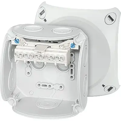 Hensel - Junction box DK 0606 GZ 130x130x77mm IP66 halogen free with 5x6mm² terminal - 1