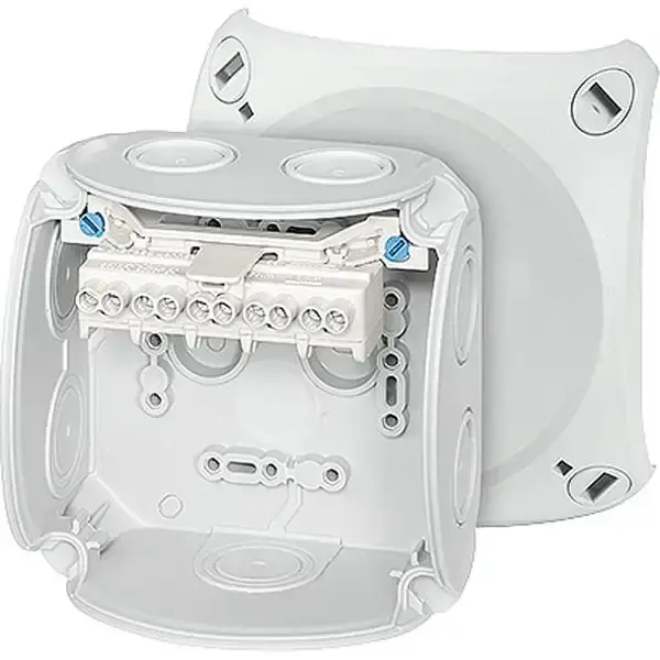 Hensel - Junction box DK 0606 GZ 130x130x77mm IP66 halogen free with 5x6mm² terminal - 1