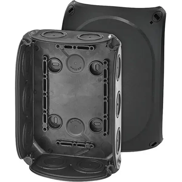 Hensel - Junction box DK 1000 B 180x130x77mm without terminals, black IP66 - 1