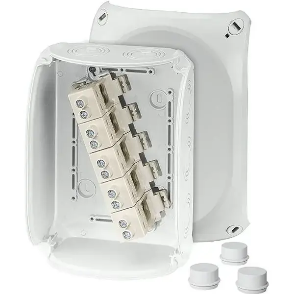 Hensel - Junction box DK 1616 G 210x155x92mm IP66 grey with 5x16mm² terminal - 1