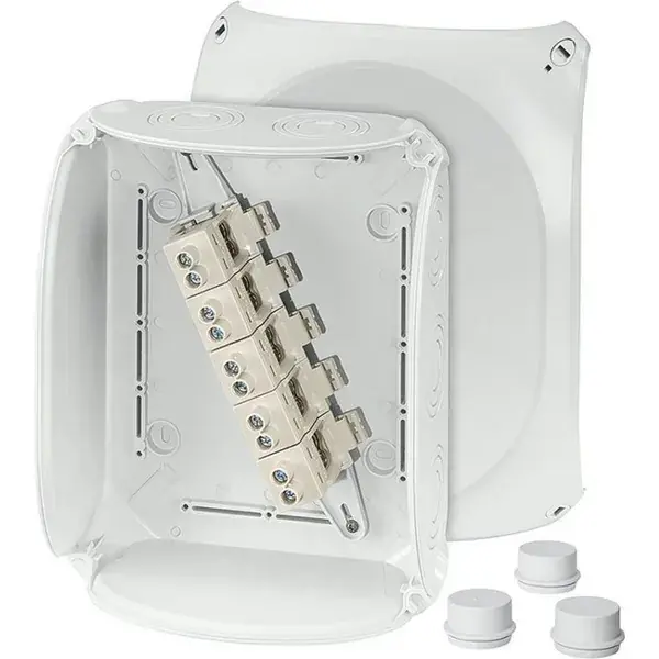 Hensel - Junction box DK 2525 GZ with 5 pole terminals 25 mm2, grey IP66 - 1