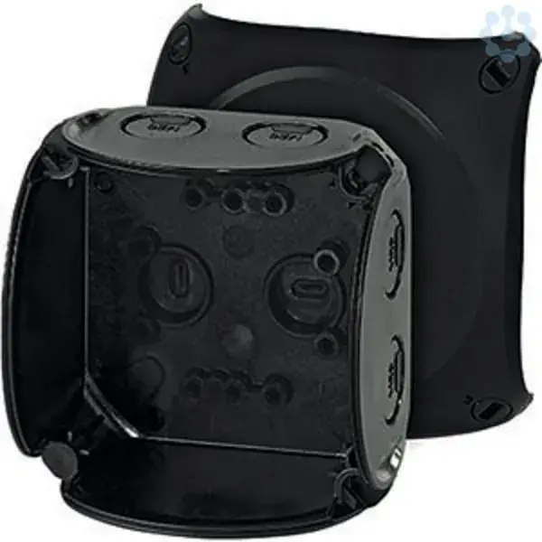Hensel - Junction box KF 0200 B 93x93x62mm IP66/67 black halogen free without terminals UV resistant - 1
