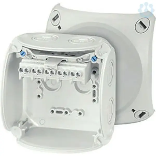 Hensel - Junction box KF 0404 G 104x104x70mm IP66/67 grey with 5x4mm² terminal - 1
