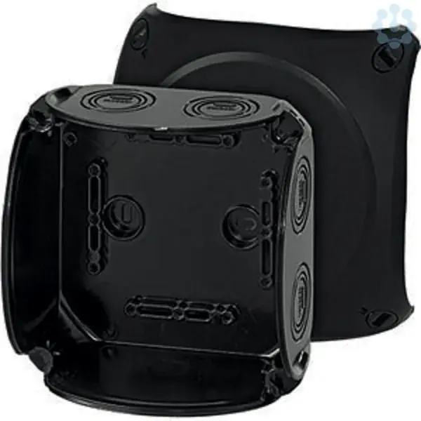 Hensel - Junction box KF 0600 B 130x130x77mm IP66/67 black without terminals - 1