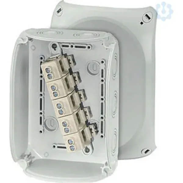 Hensel - Junction box KF 1010 G 180x130x77mm IP66/67 grey with 5x10mm² terminal - 1