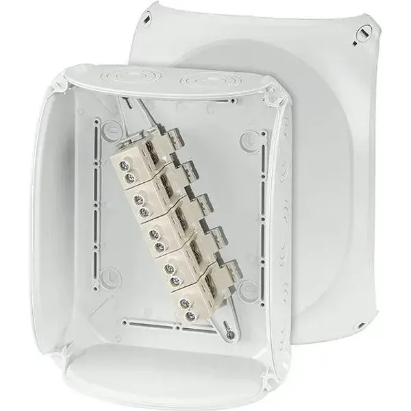 Hensel - Junction box KF 2525 G with 5 pole terminals 25 mm2, grey IP 66/67 - 1