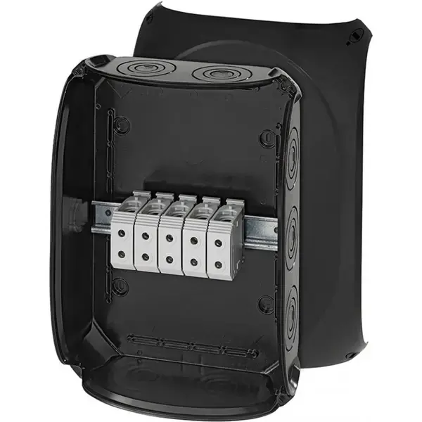 Hensel - Junction box KF 5050 B with 5 pole terminals 50 mm2, black IP 66/67 - 1