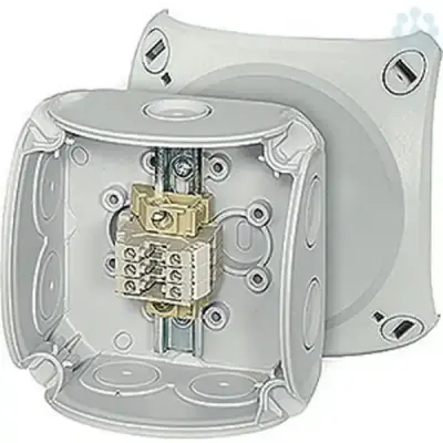 Hensel - Junction box RK 0203 T IP66 grey, with 3 terminal blocks, WKM 2,5/15, 1,5-2,5mm2 - 1