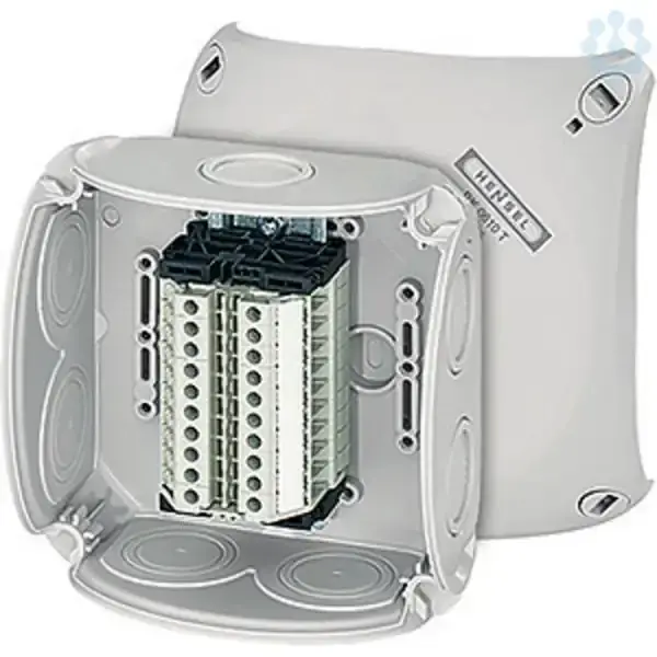 Hensel - Junction box RK 0610 T IP66 grey, with 10 terminal blocks, WKM 4/U, 1,5-4 mm2 - 1
