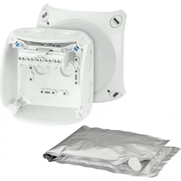 Hensel - Waterproof junction box WP 0402 G with 5 pole terminals 2,5 mm2, grey IP68 - 1