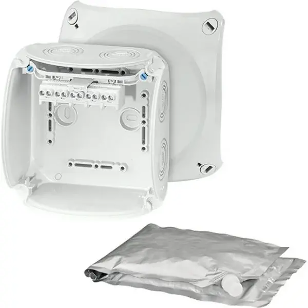 Hensel - Waterproof junction box WP 0604 G with 5 pole terminals 4 mm2, grey IP68 - 1