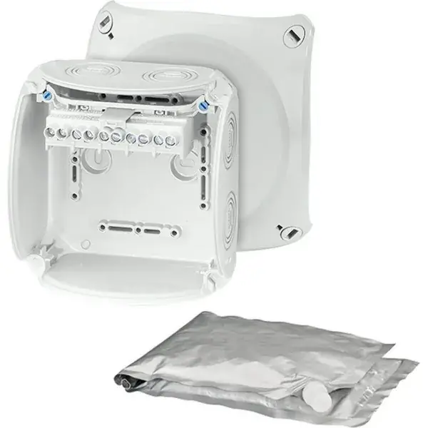 Hensel - Waterproof junction box WP 0606 G with 5 pole terminals 6 mm2, grey IP68 - 1