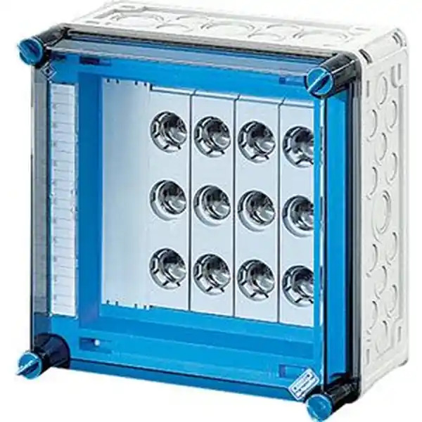 Hensel - Mi fuse box, 4x3x25A, DII, E27 bus-mounted 400 A, 5-pole, - Hensel