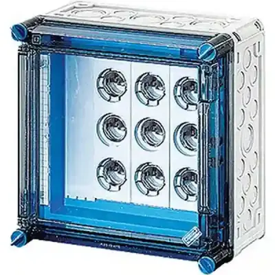 Mi Fuse Box, 3x3x63a, Diii, E33 Bus-mounted 400 A, 5-pole, Hinged Lid - Hensel