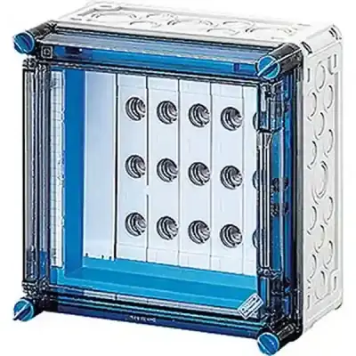 Mi Screw-type Fuse Box, 5x3x63a, D02,e18 Bus-mounted 400 A, 5-pole, Hinged Lid - Hensel