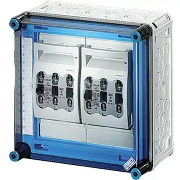 Hensel - Mi HRC fuse switch disconnector box , 2x3xHRC00,bus-mounted, 400A, 5-pole - Hensel