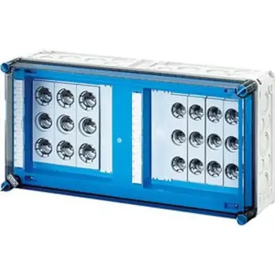 Hensel - Mi fuse box, 4x3x25A, DII, E27 bus-mounted 250 A, 5-pole, - 1