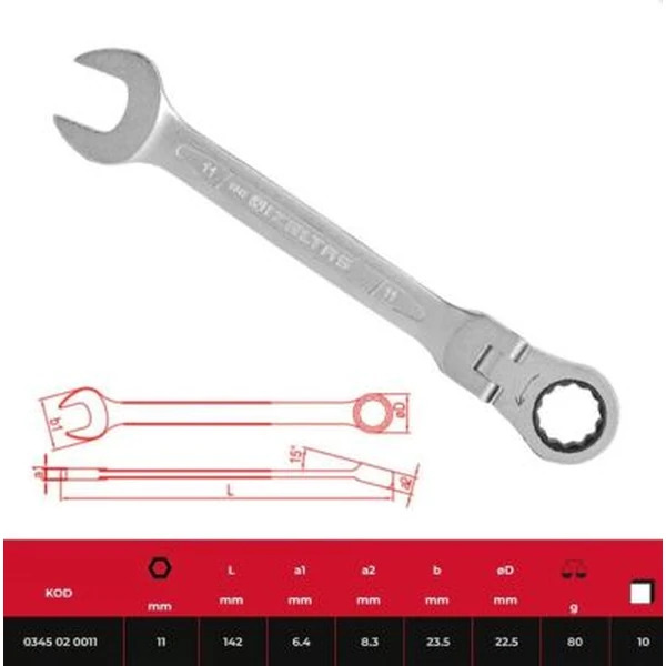 Izeltas - 14000000033 - FLX HNDL COMB WRCH WITH RCHT 11 - Izeltas