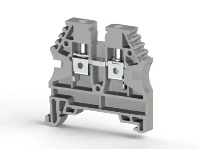 Klemsan 304130RP AVK 4 Grey Screw Terminal Block - Klemsan