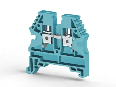 Klemsan 304131RP AVK 4 Blue Screw Terminal Block - Klemsan