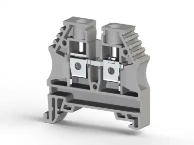 Klemsan 304140RP AVK 6 Grey Screw Terminal Block - Klemsan