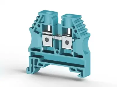 Klemsan 304141RP AVK 6 Blue Screw Terminal Block - Klemsan