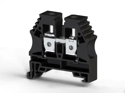Klemsan 304155RP AVK 10 Black Screw Terminal Block - Klemsan