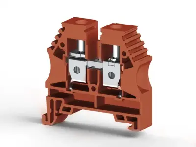 Klemsan 304158RP AVK 10 Yellow-Green Screw Terminal Block - Klemsan