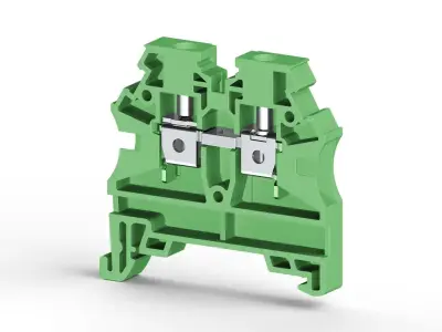 Klemsan 304212RP AVK 35 Green Screw Terminal Block - Klemsan