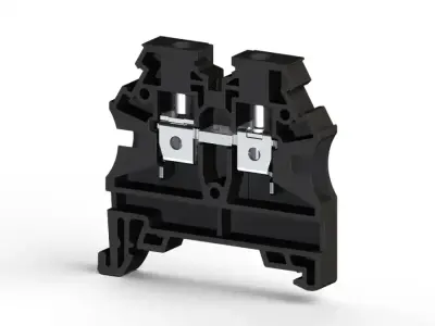 Klemsan 304215RP AVK 35 Black Screw Terminal Block - Klemsan