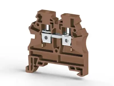 Klemsan 304218RP AVK 35 Yellow-Green Screw Terminal Block - Klemsan