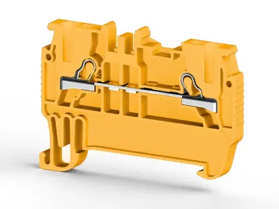 Klemsan 307013 PYK Yellow Spring Clamp Terminal Block - Klemsan