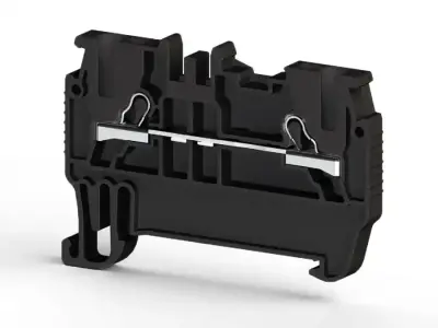 Klemsan 307015 PYK Black Spring Clamp Terminal Block - Klemsan