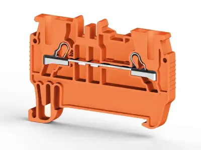 Klemsan 307017 PYK Orange Spring Clamp Terminal Block - Klemsan