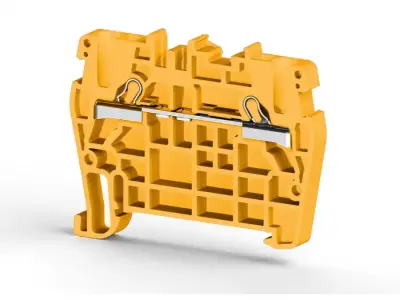 Klemsan 307103RP PYK Yellow Spring Clamp Terminal Block - Klemsan