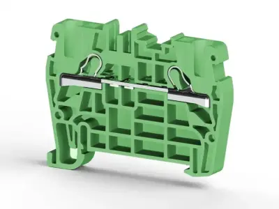 Klemsan 307112RP PYK Green Spring Clamp Terminal Block - Klemsan