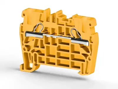 Klemsan 307113RP PYK Yellow Spring Clamp Terminal Block - Klemsan