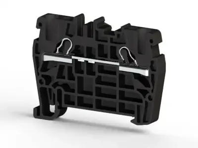 Klemsan 307115RP PYK Black Spring Clamp Terminal Block - Klemsan