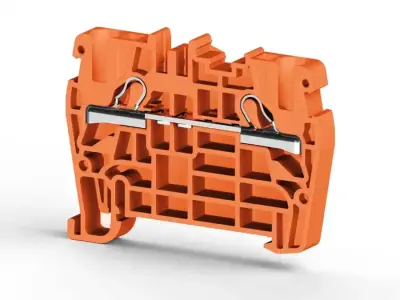 Klemsan 307117RP PYK Orange Spring Clamp Terminal Block - Klemsan