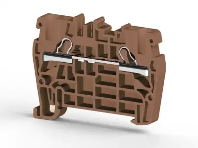 Klemsan 307118RP PYK Yellow-Green Spring Clamp Terminal Block - Klemsan
