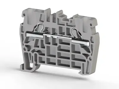 Klemsan 307119RP PYK Beige Spring Clamp Terminal Block - Klemsan
