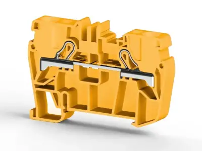 Klemsan 307123 PYK Yellow Spring Clamp Terminal Block - Klemsan