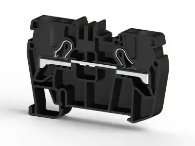 Klemsan 307125 PYK Black Spring Clamp Terminal Block - Klemsan